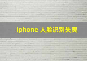 iphone 人脸识别失灵